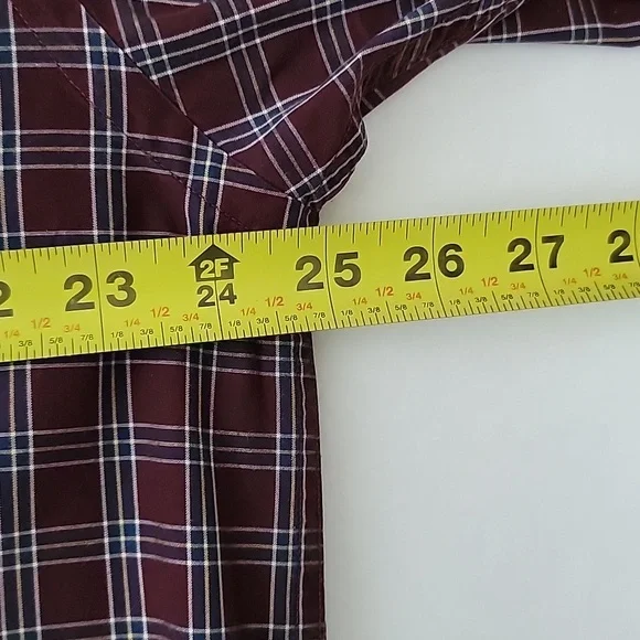Nautica Plaid Button Down Men's Shirt Size Large 80's Two-Ply Cotton - Picture 6 of 8